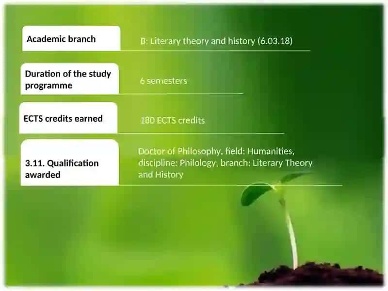 PhD programme in Literature and Cultural Identity 3