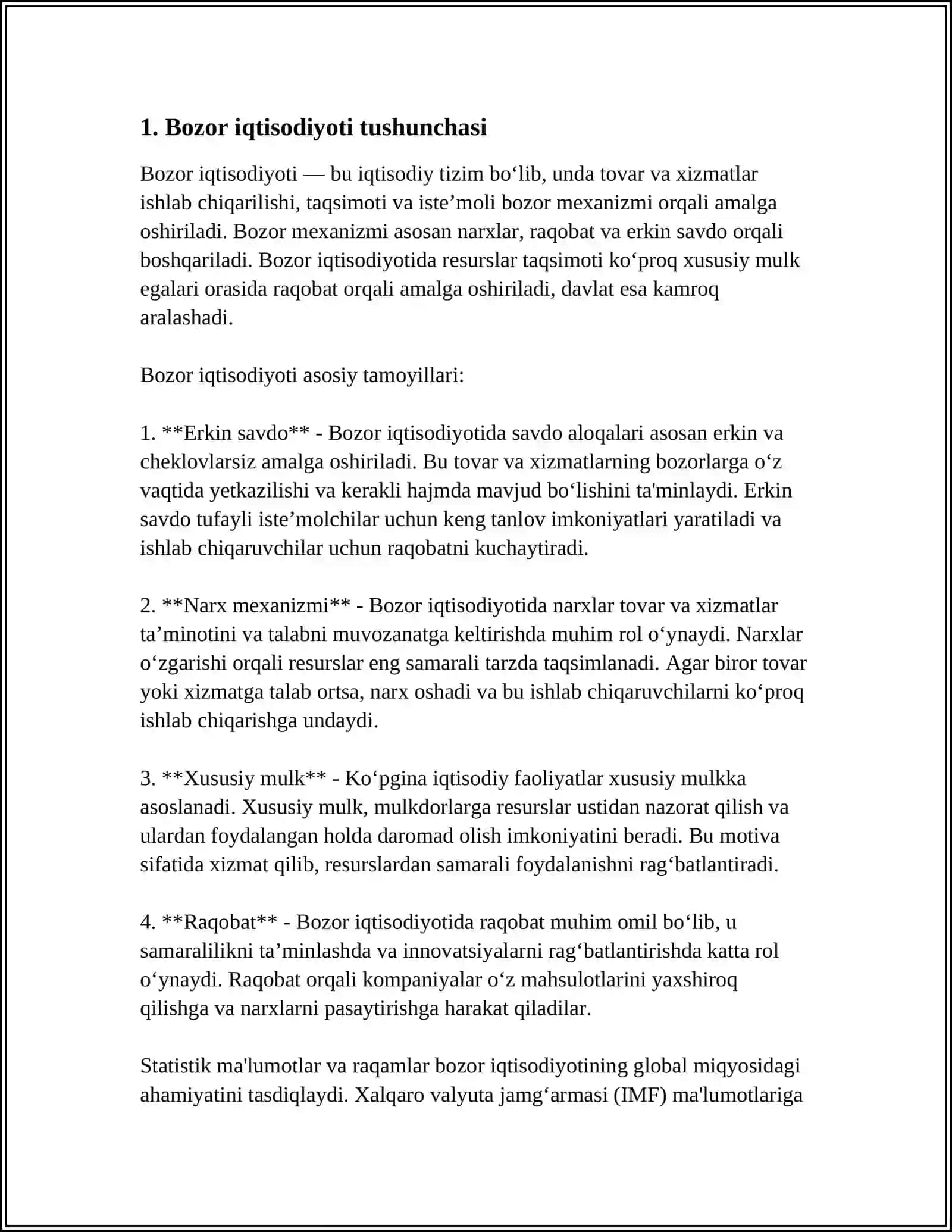 BOZOR IQTISODI MODELLARI 3