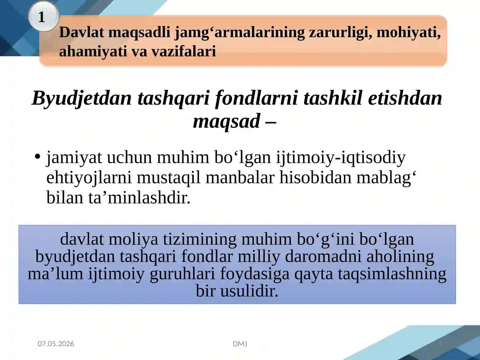 DAVLATNING MAQSADLI VA BYUDJETDAN TASHQARI JAMG’ARMALARI 3