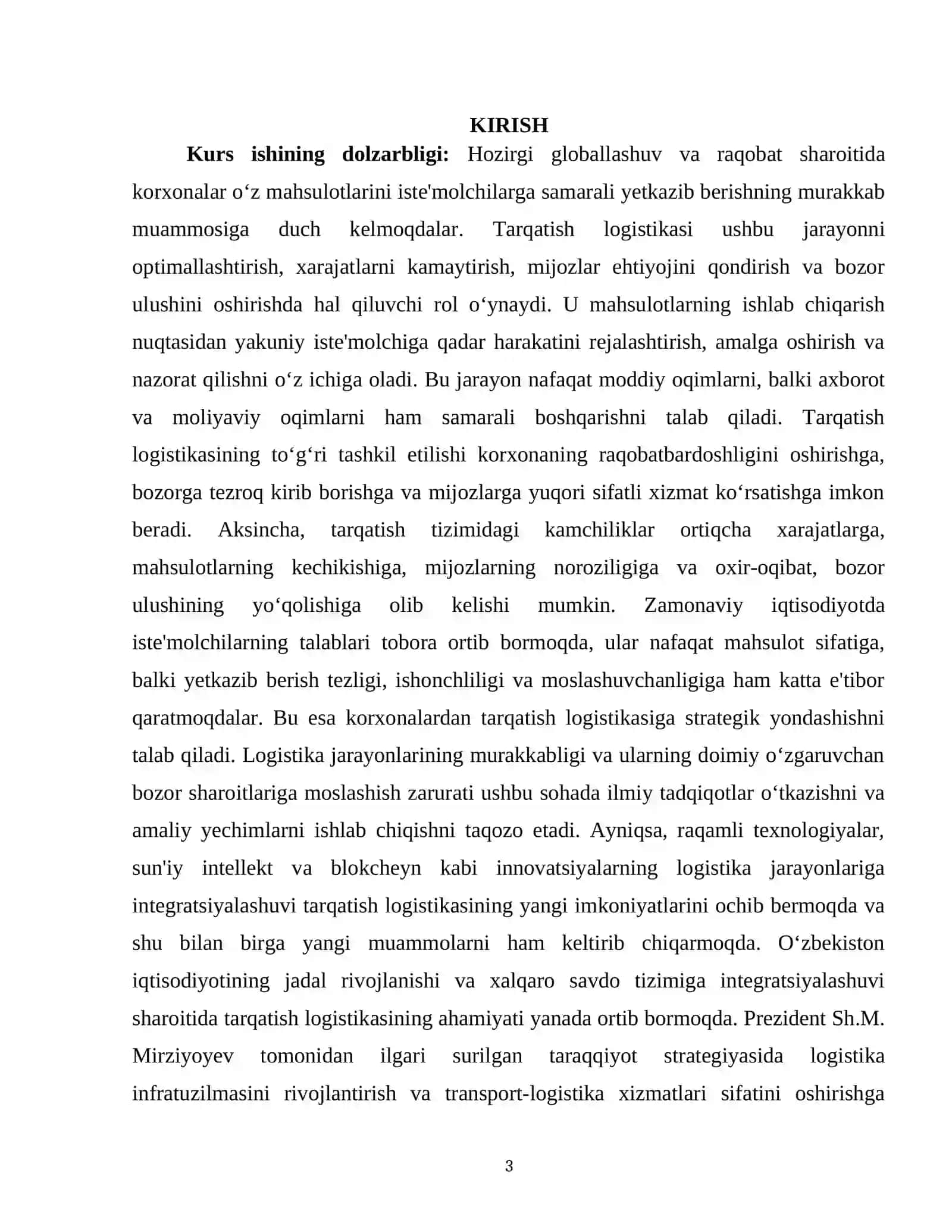 "TARQATISH LOGISTIKASINING ASOSIY VAZIFALARI" 3
