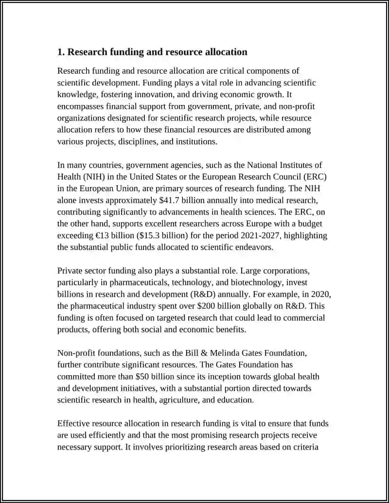 Research funding and resource allocation 3