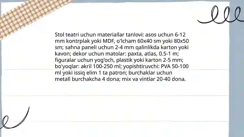 Stol teatri yasash texnologiyasi 3