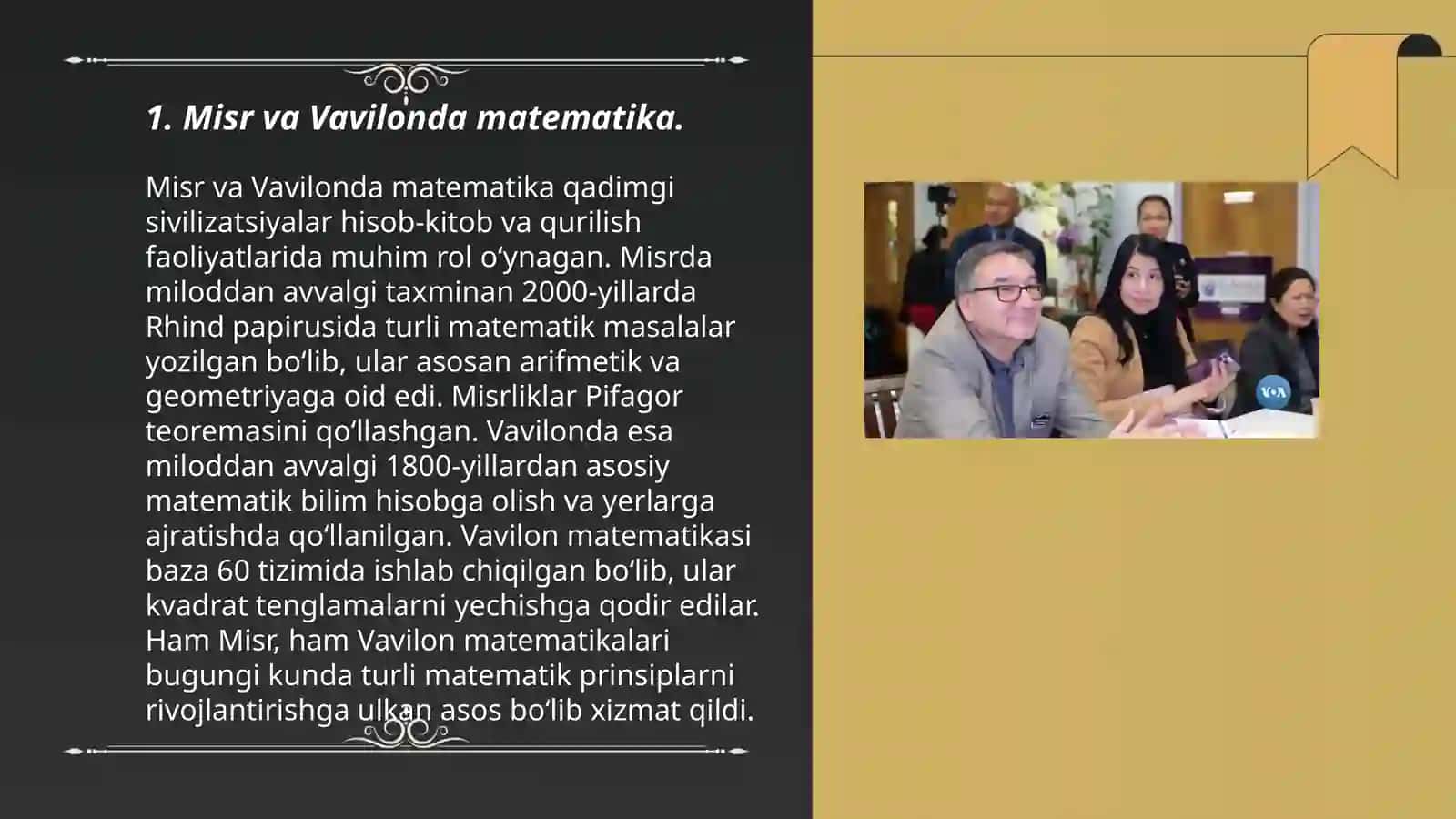 Misr va Vavilonda matematika 3