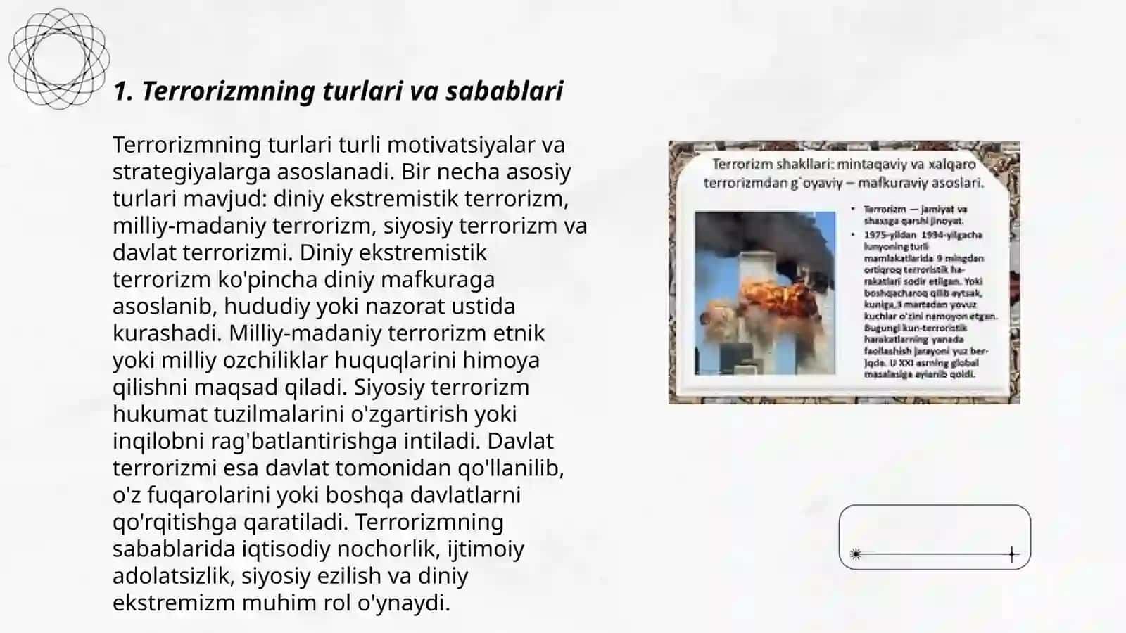 Terrorizm va aholi muhofazasi 3