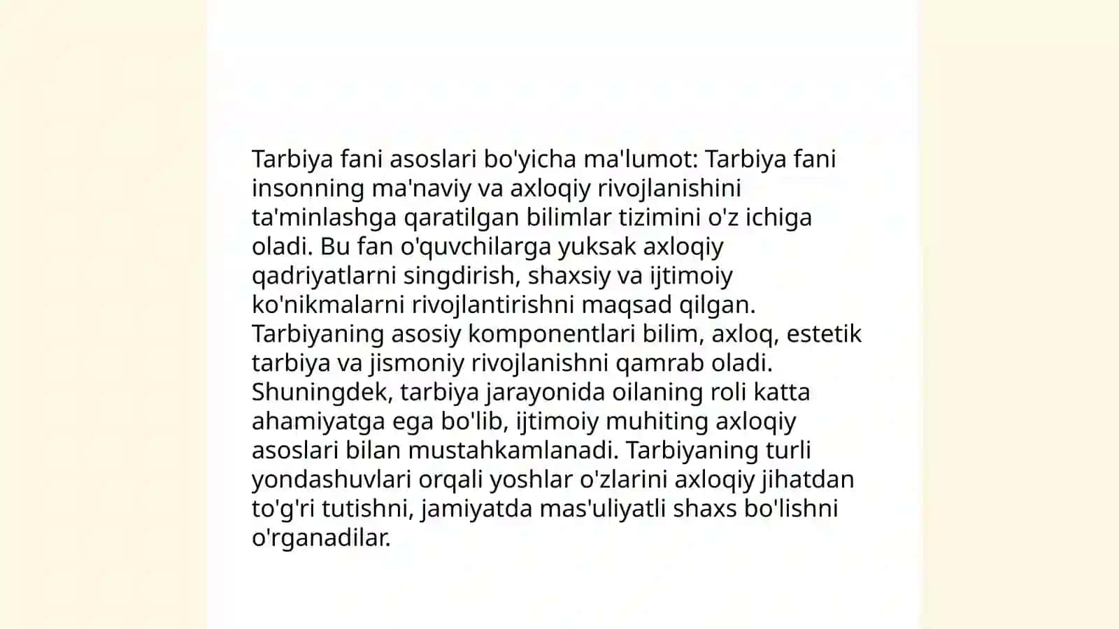 Tarbiya fanini o'qitish metodikasi 3