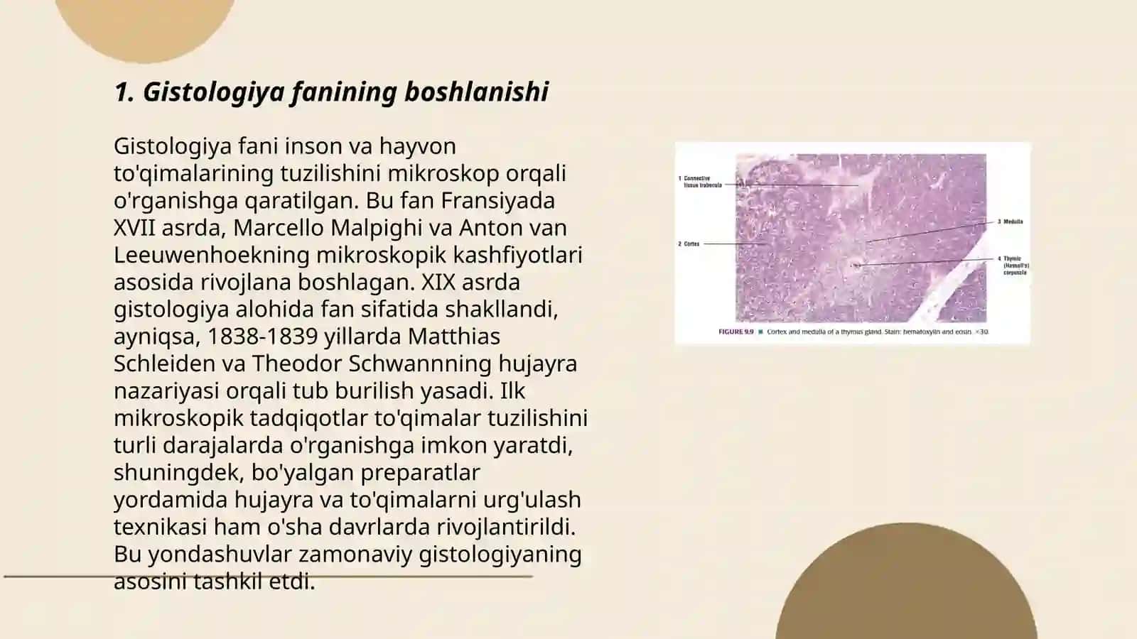 Gistologiya tarixi hamda paydo bo'lishi 3