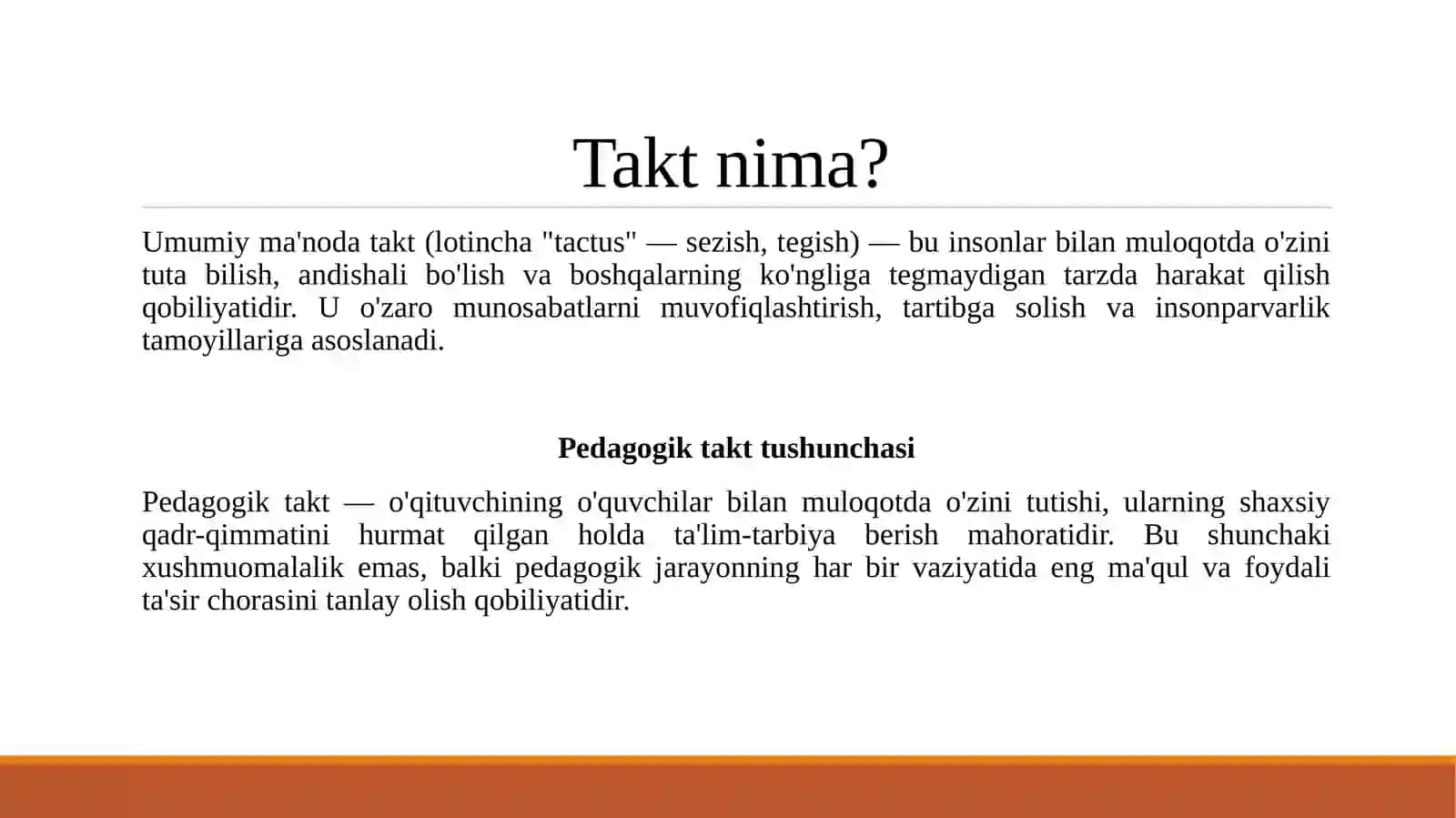 Takt va pedagogik takt haqida tushuncha 3