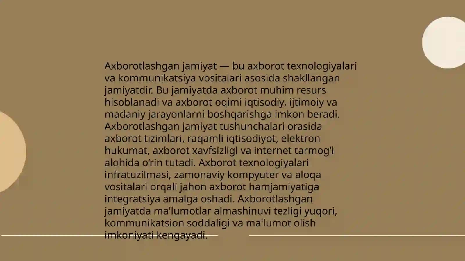 Axborotlashgan jamiyat va uning istiqbollari 3
