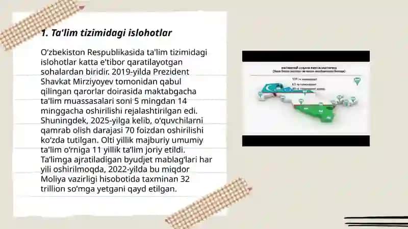 Oʻzbekiston Respublikasida ijtimoiy sohadagi islohotlar 3