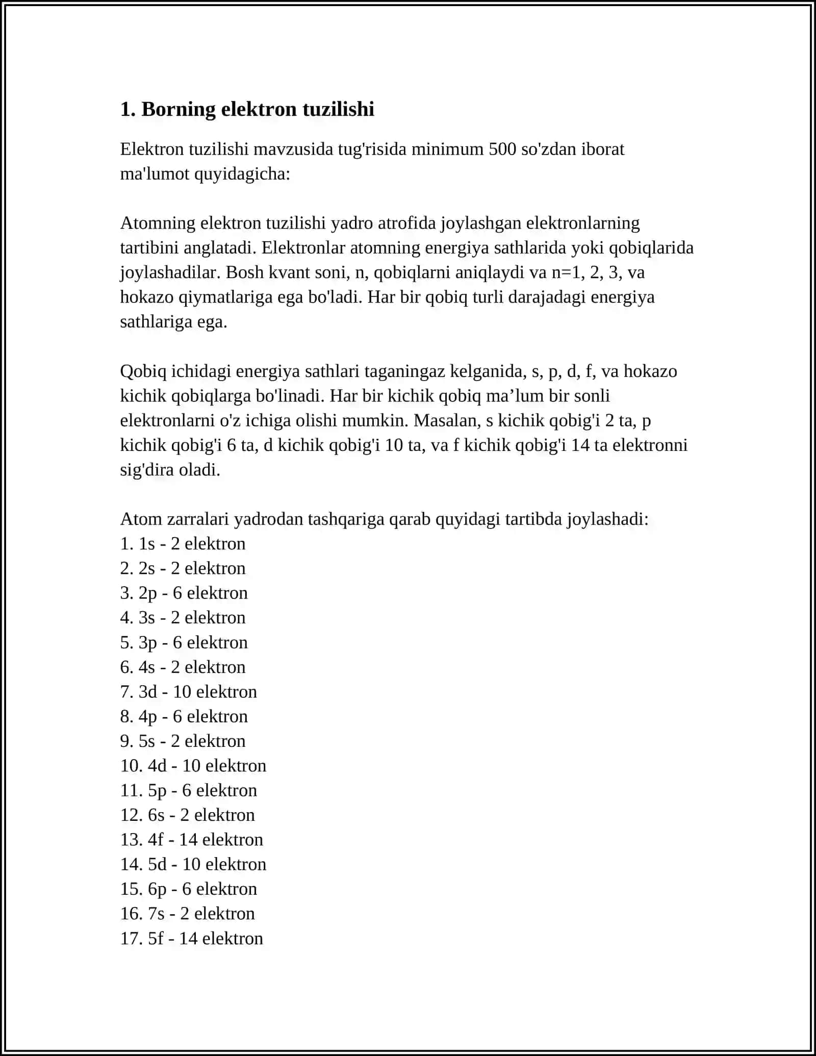 MENDELEYEV DAVRIY JADVALDAN 3
