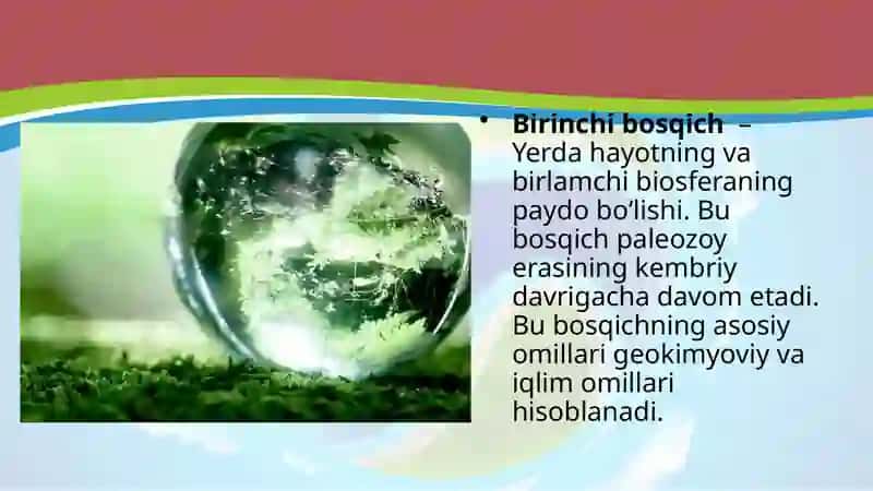 Biosfera evolutsiyasi.Biogenez 3