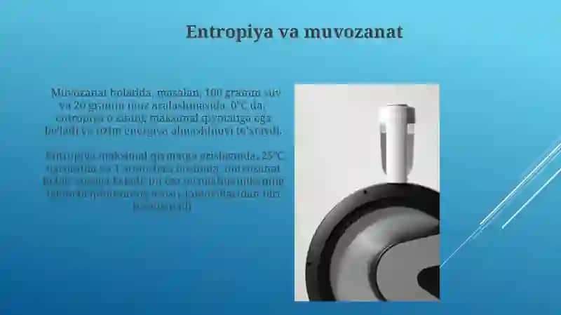 Termodinamik muvozanat Termodinamikaning qonunlari 3