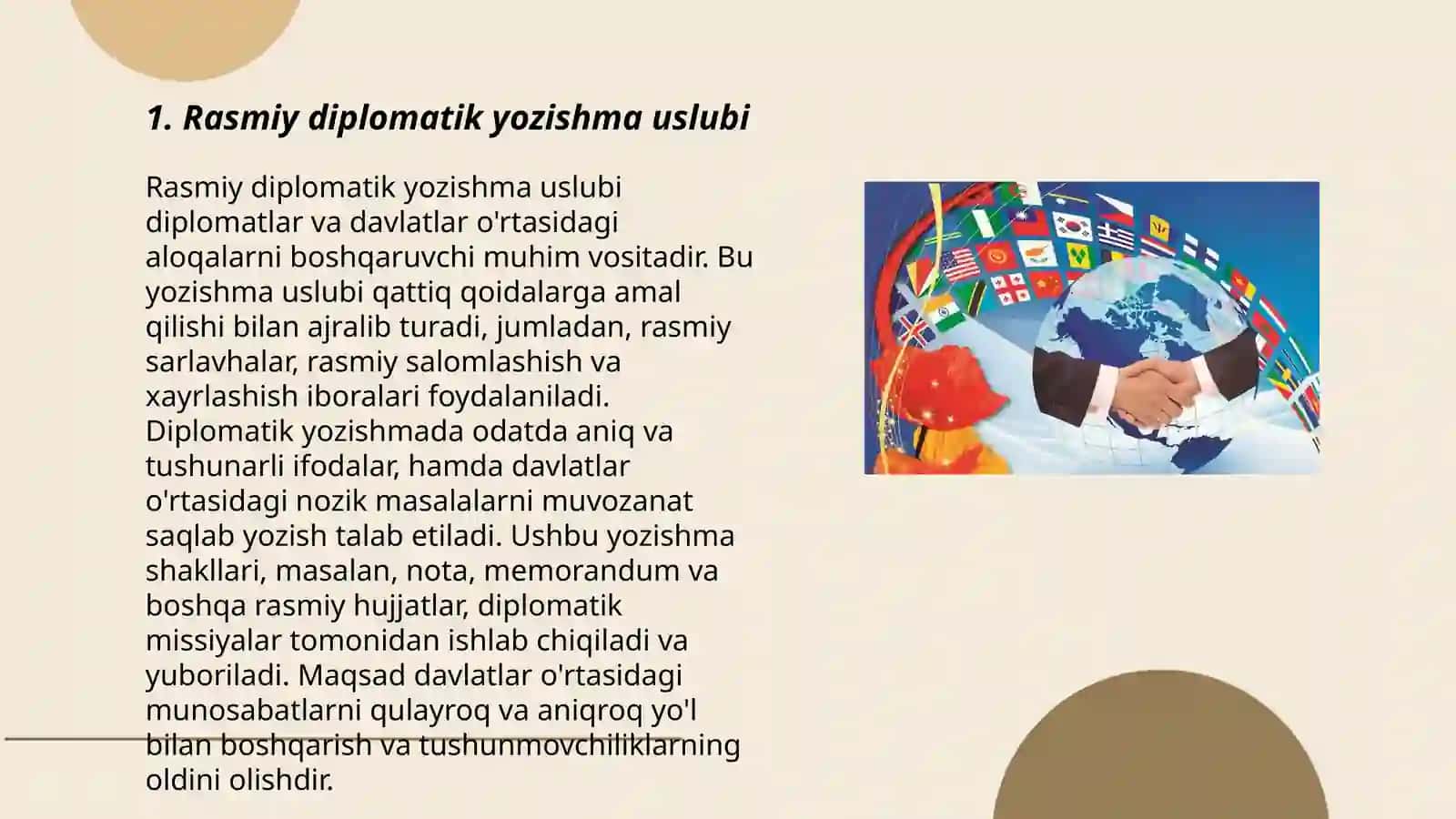Rasmiy diplomatik yozishma uslubi 3