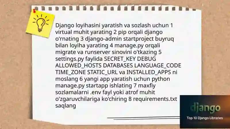 Pythonda Django kutubxonasi bilan ishlash 3