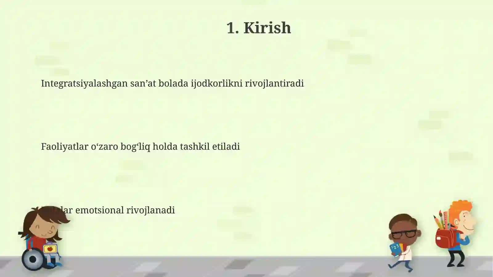 Maktabgacha ta’limda musiqa, san’at, raqs va drama kabi san’at turlarini  integratsiyalashgan holda qo‘llash 3