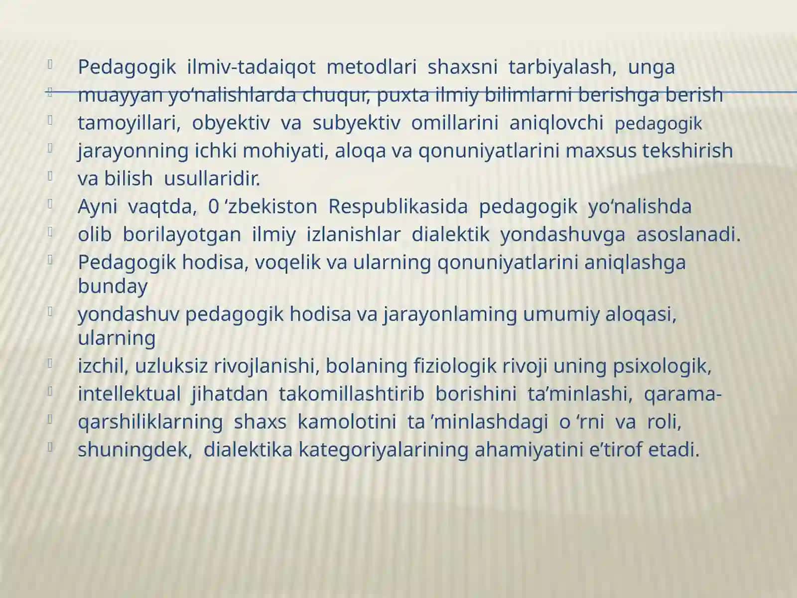 Pedagokikaning tadqiqot metodlari va uning asosiy kategoriyalari 3