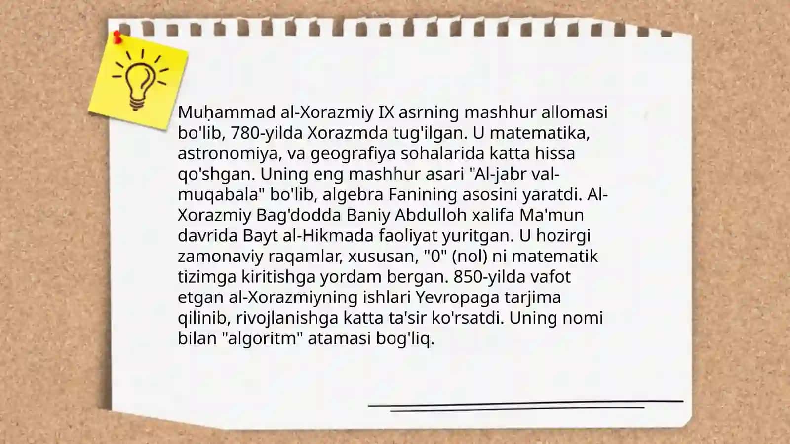 Muhammad Xorazmiy geografiya sohasidagi taʼlimotlari 3