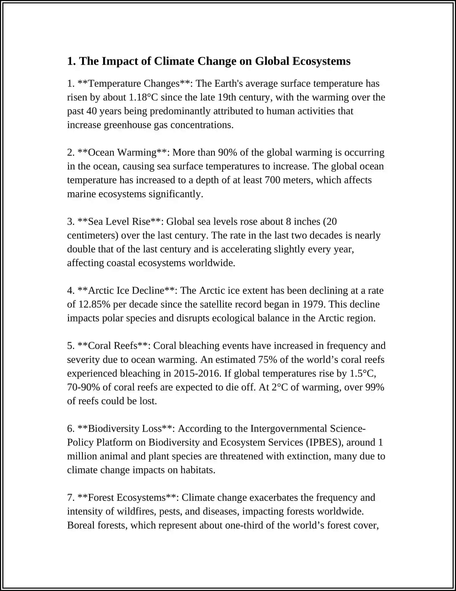The Impact of Climate Change on Global Ecosystems 3