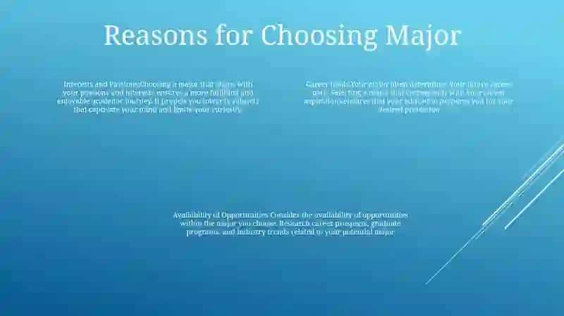 Why Do You Choose Your Major 3
