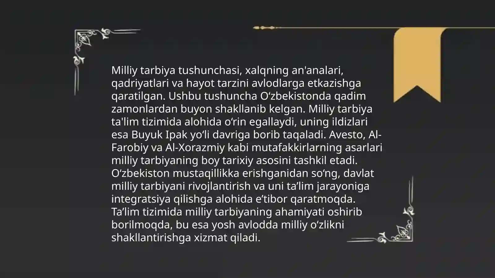 Milliy tarbiya gʻoyasining tarixiy pedagogik asoslari 3