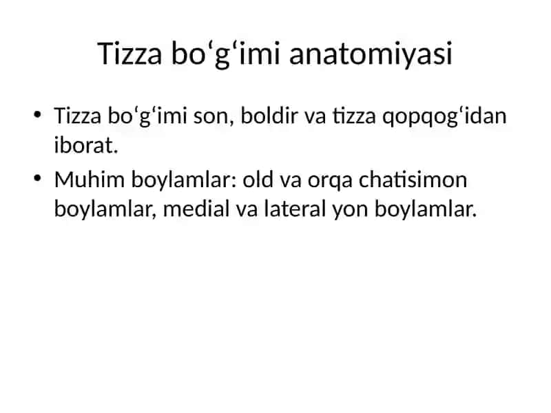 Tizza boʻgʻimi shikastlanishlari 3