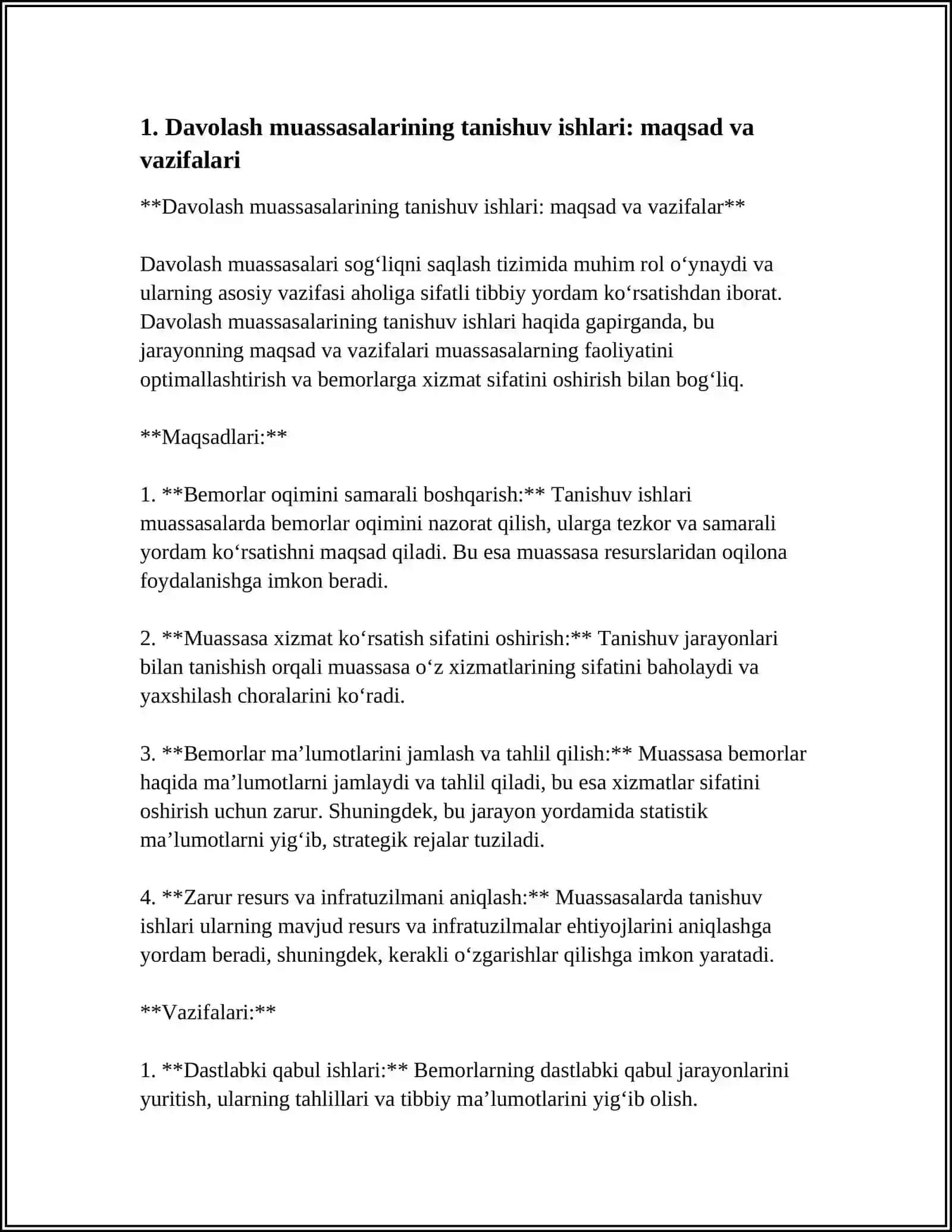 DAVOLASH MUASSASALARINING FAOLIYATI BILAN TANISHUV ISHLASH PRINSPLARI 3