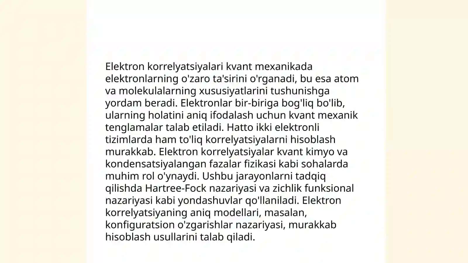 Elektron korrelyatsiyalar 3