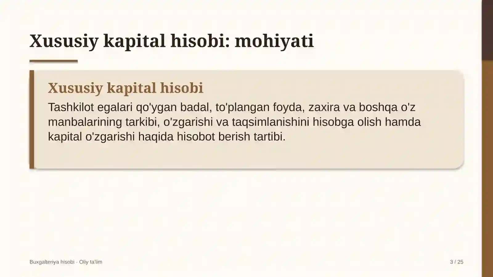 Avtobus parklarida xususiy kapital hisobi 3