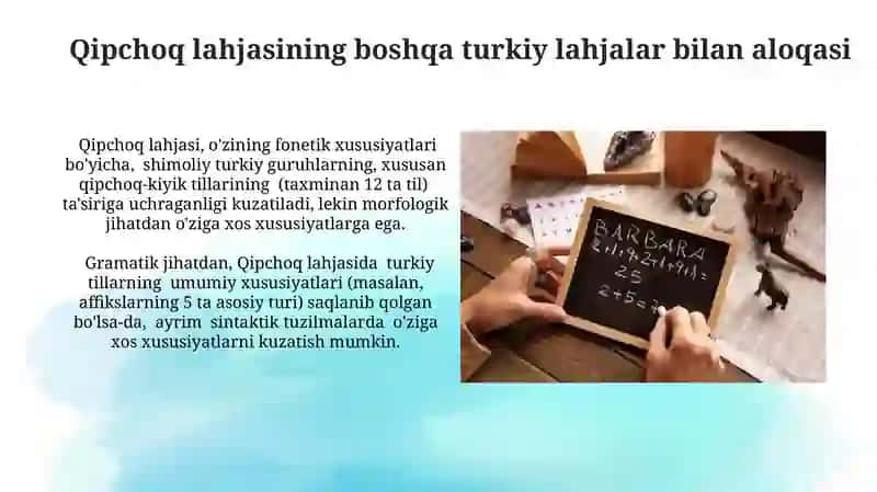 Qipchoq lahjasining asosiy xususiyatlari 3