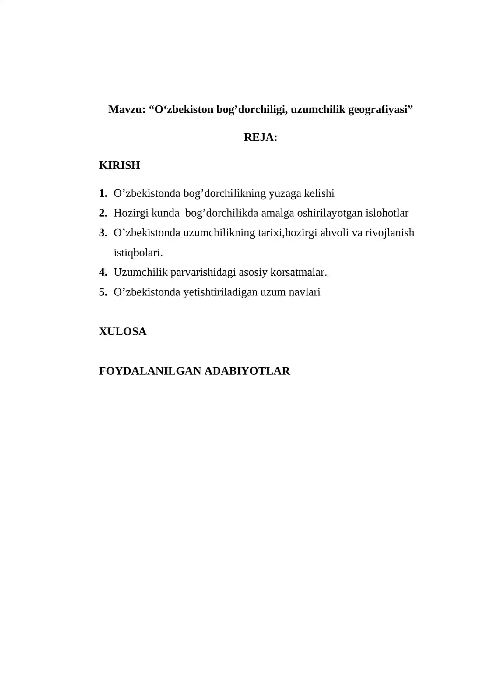 O‘zbekiston bog’dorchiligi-uzumchilik geografiyasi 3