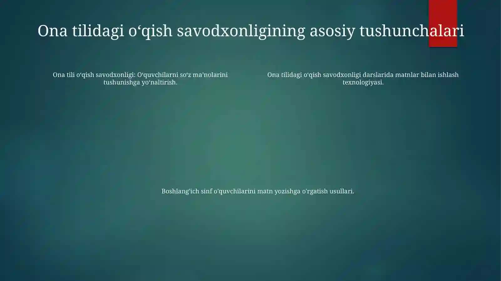 Ona Tili O'Qish Savodxonligi 3