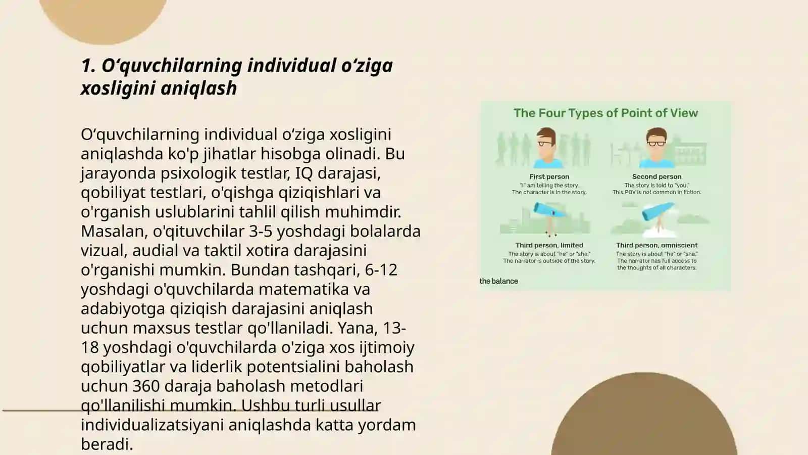 Oʻquvchilarning individual oʻziga xosligini aniqlash 3