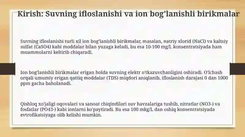 Ion bog'lanishli birikmalarni aniqlash va tozalash usullari 3
