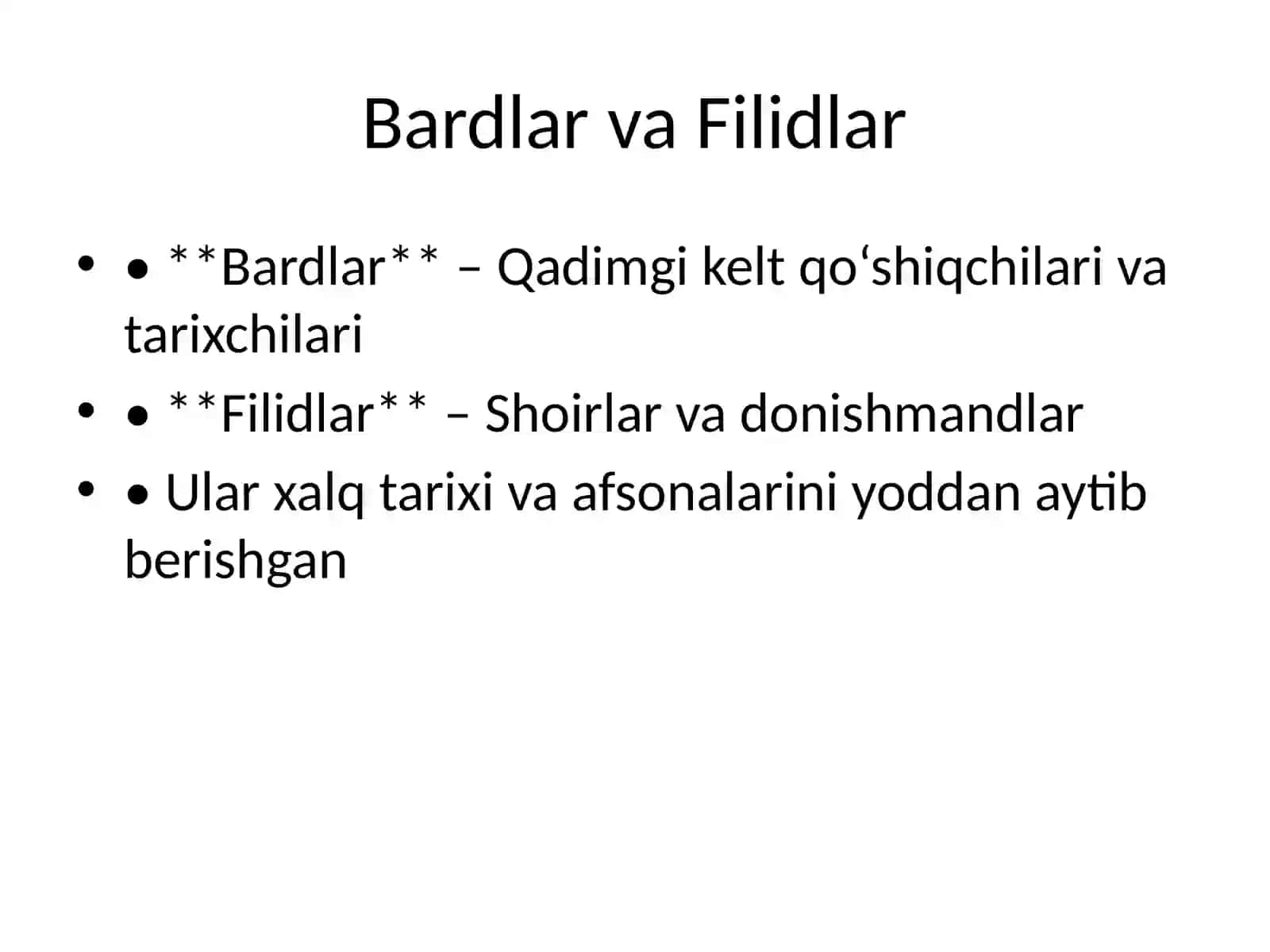 Kelt xalqlari epik ijodi: Bardlar, Filidlar va Sagalar 3