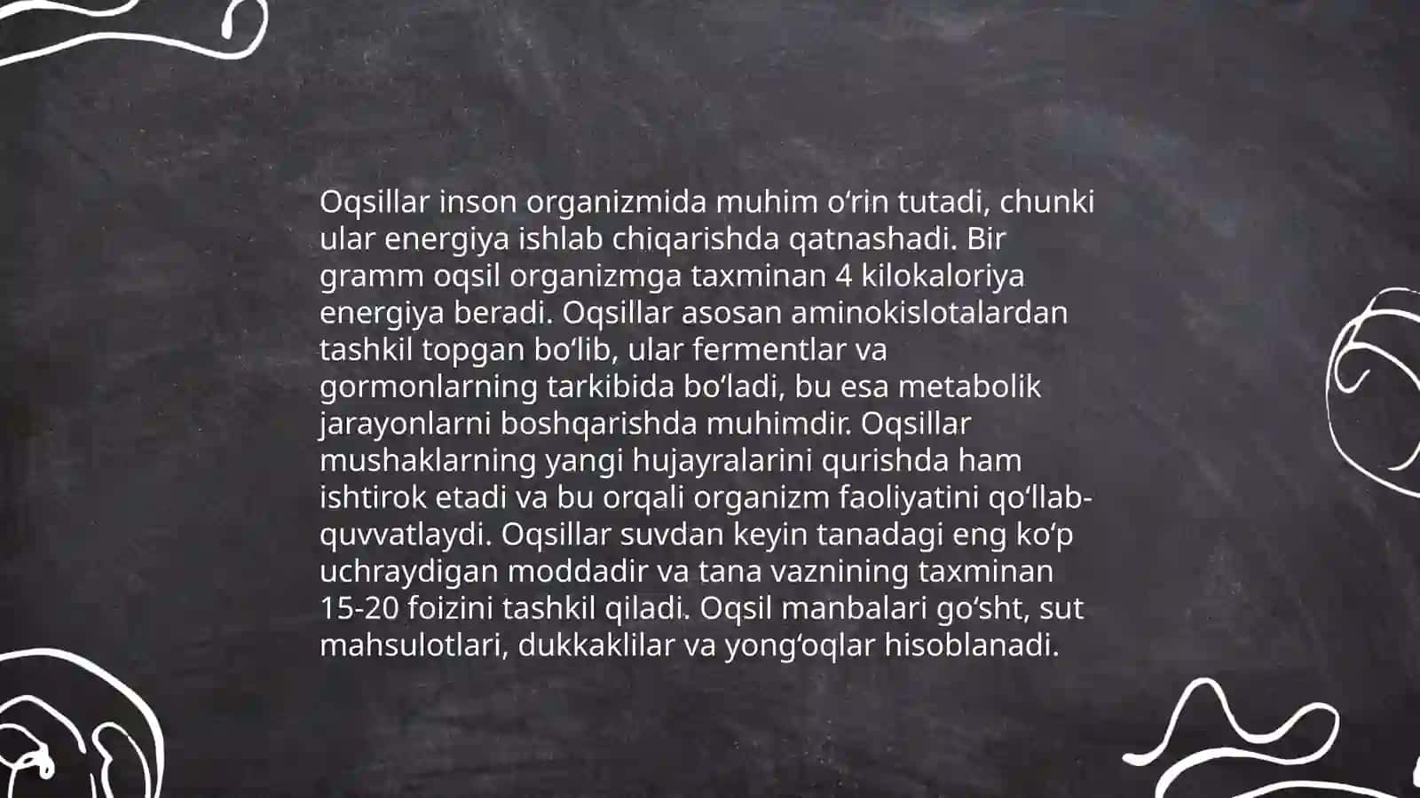 Oqsil, uglevod, yogʻlar-moddalar almashinuvining oʻzaro bogʻliqligi 3
