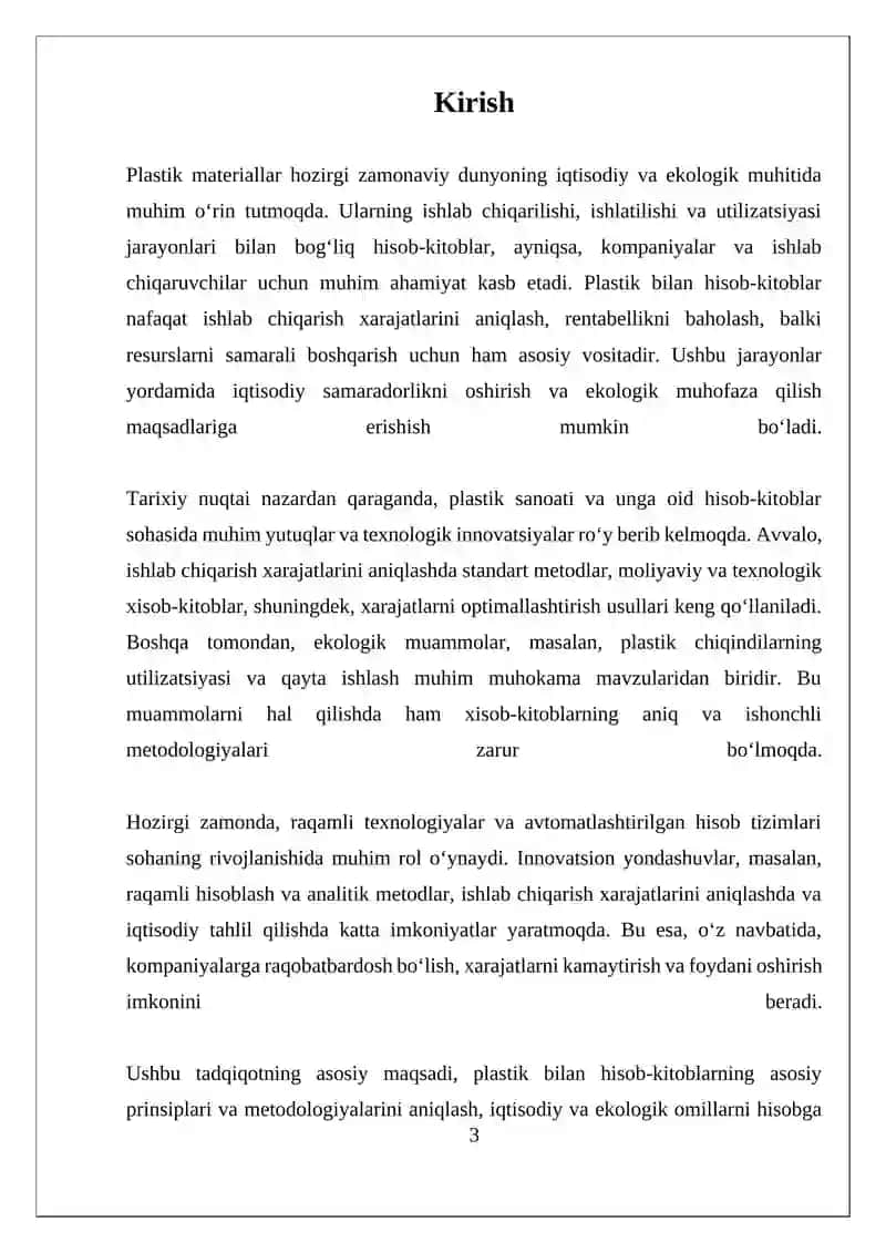 Plastik bilan hisob-kitoblarning asosiy prinsiplari 3