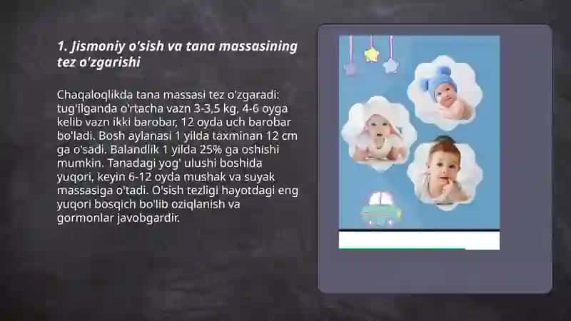 Chaqaloqlik davrining o'ziga xos xususiyatlari 3