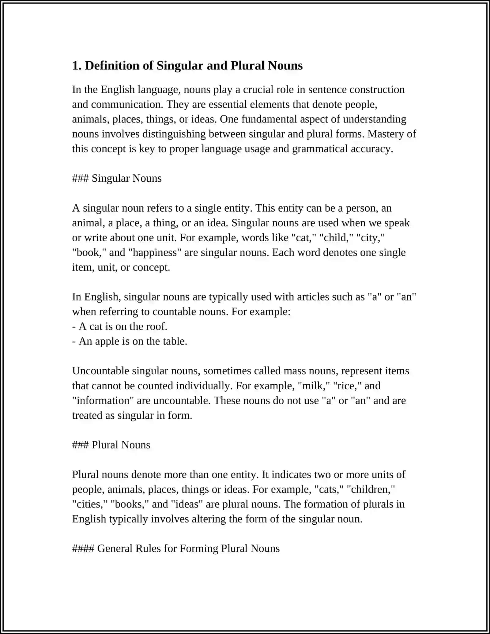SINGULAR AND PLURAL NOUNS 3