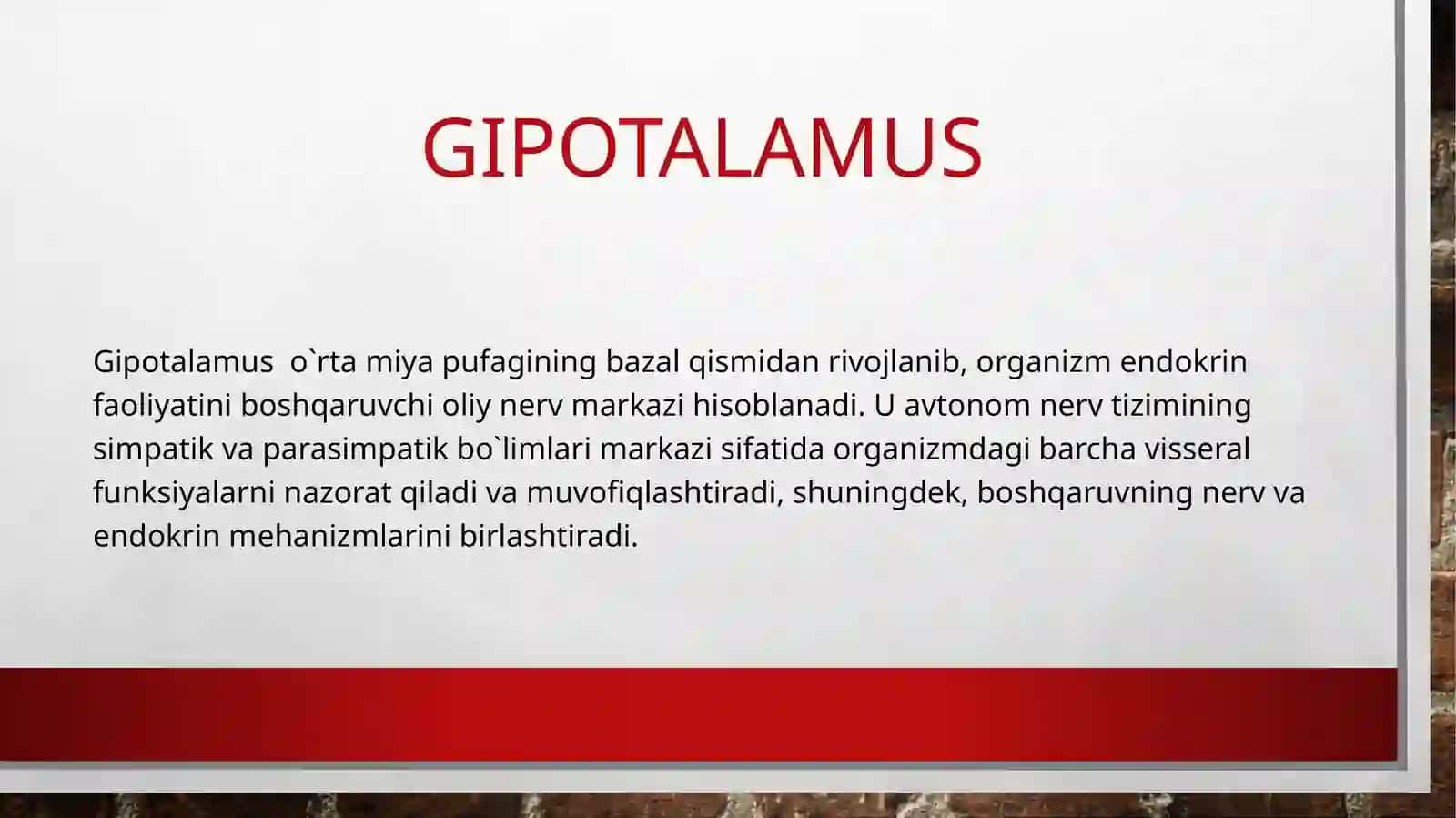 Gipotalamus neyrosekretsiyasining strukturaviy asoslari 3