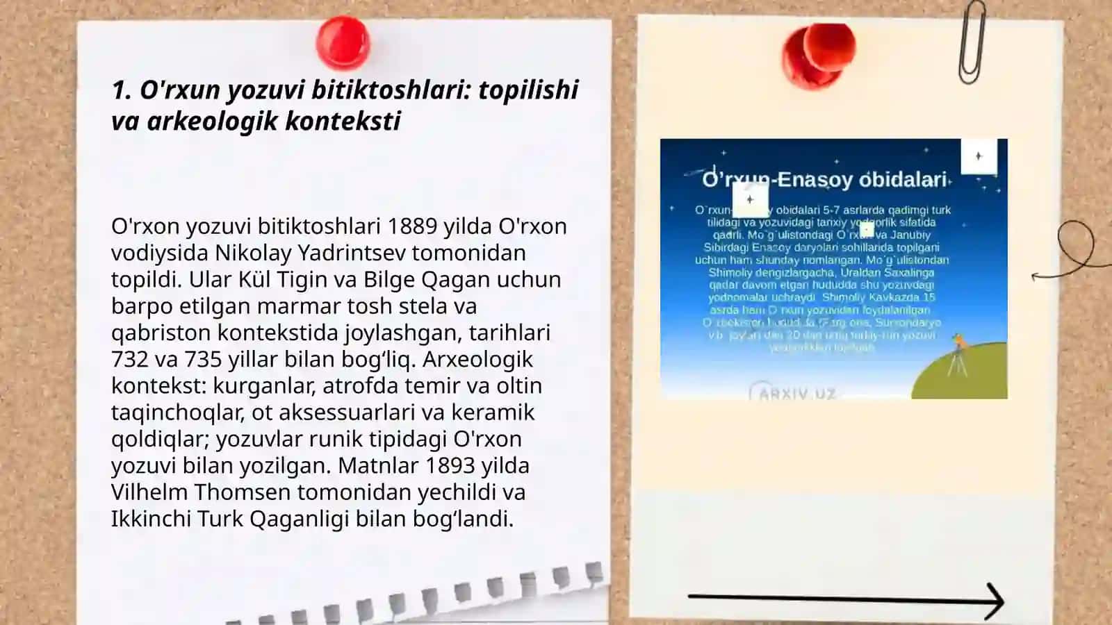 O'rxun Enasoy yozuvi bitiktoshlari haqida 3