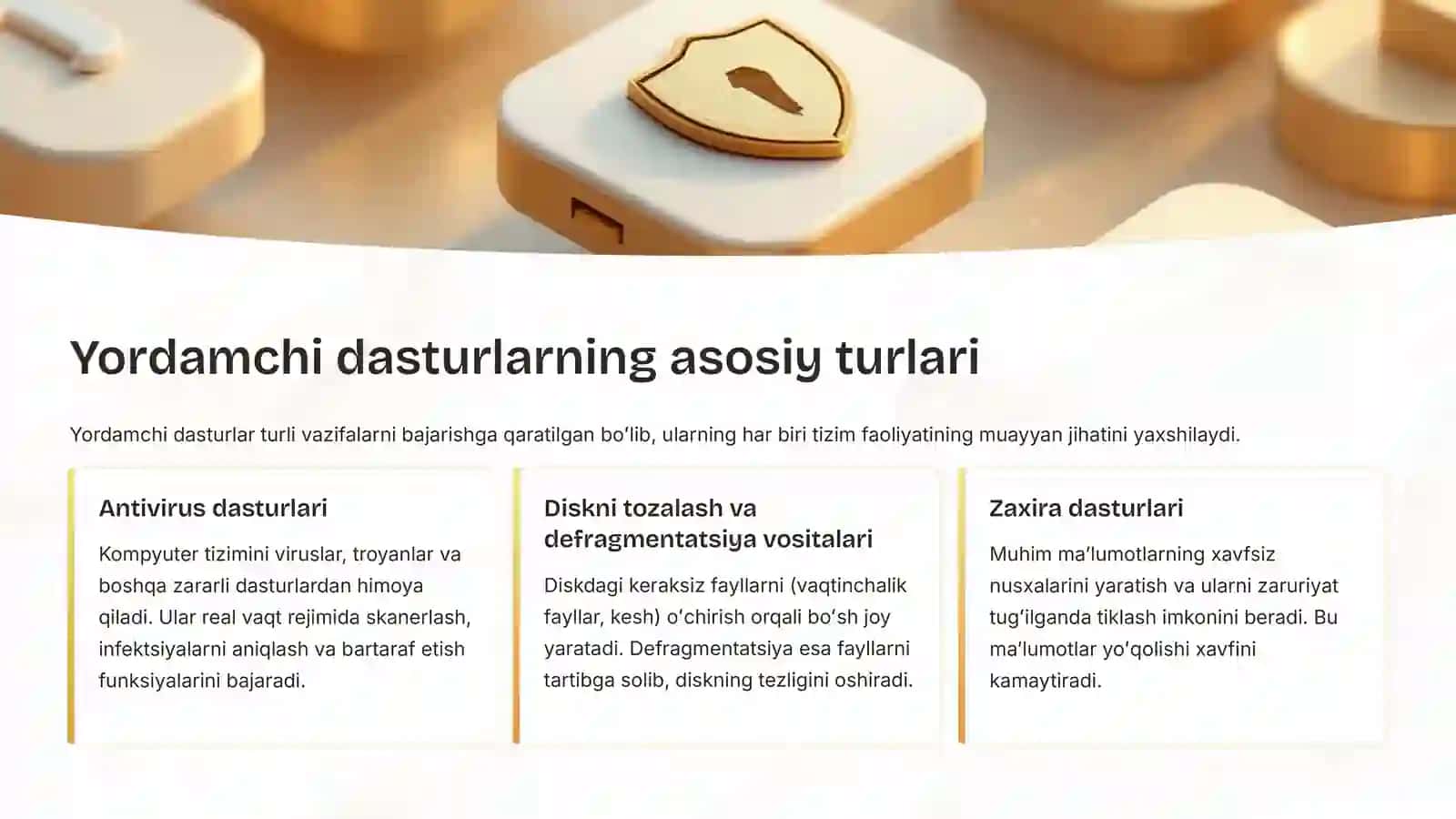 Yordamchi dasturlar va utilitlar 3