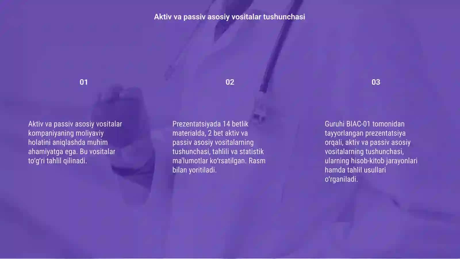 Aktiv va passiv asosiy vositalar tahlili prezentatsiya 3