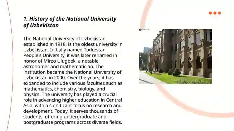 History of the National University of Uzbekistan 3