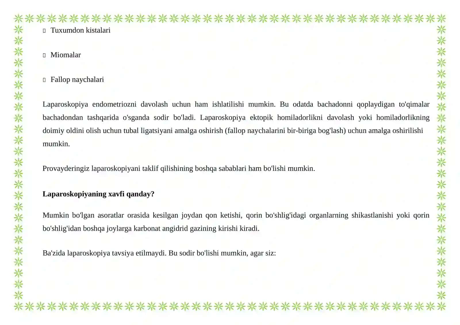 Laparoskopik operatsiyalar 3