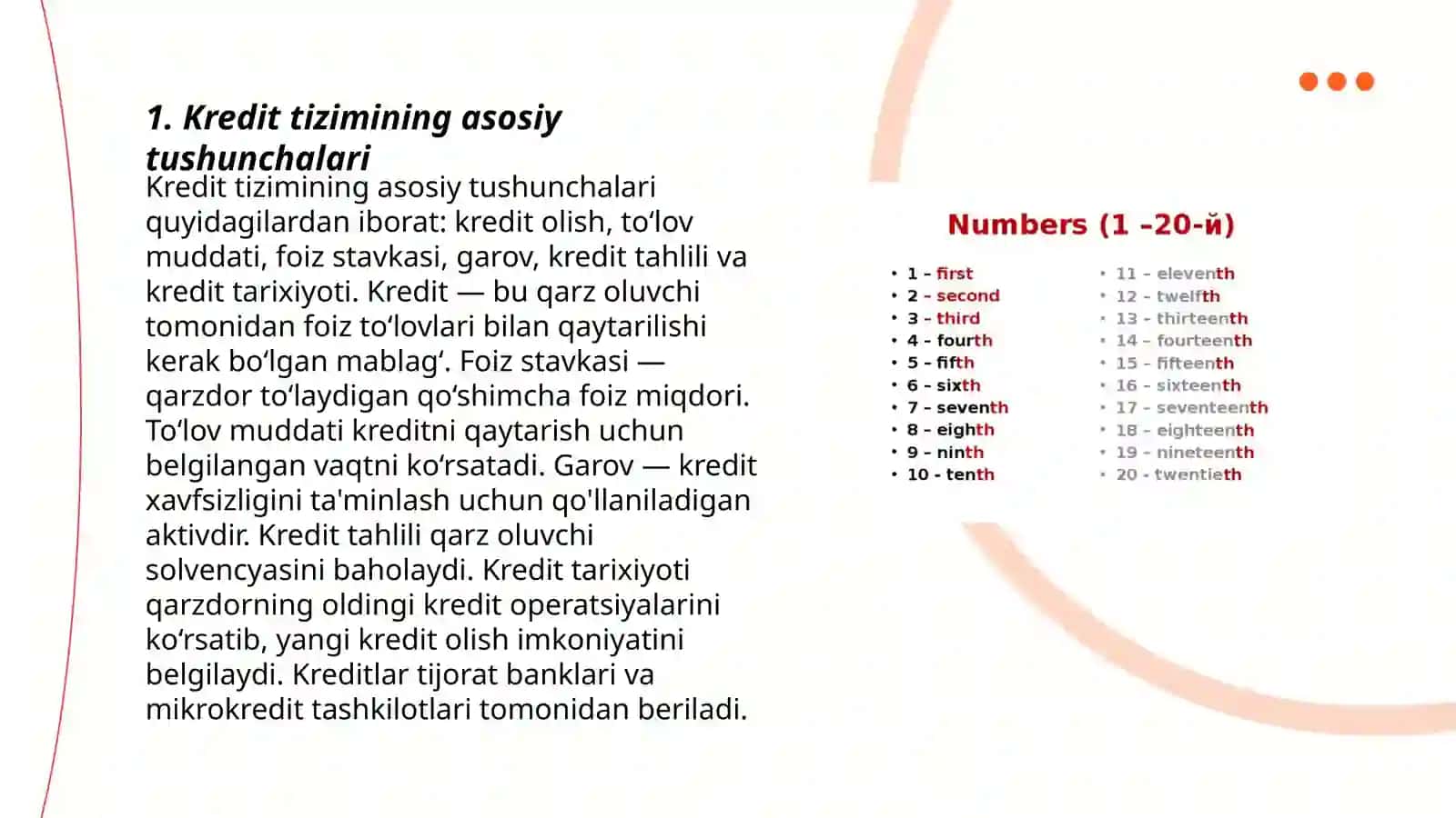 Kredit tizimi va uning tarkibi 3