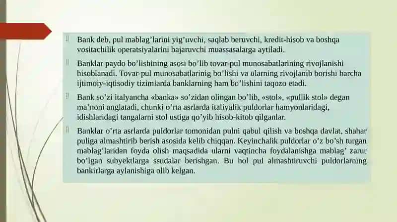Bank axborot tizimlari 3