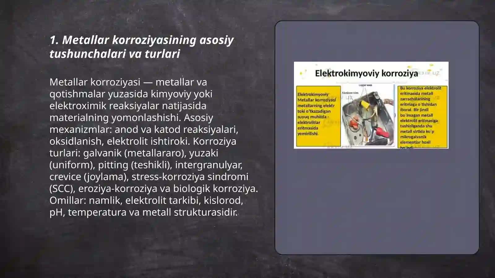 Metallar korroziyasi va yechimlari 3
