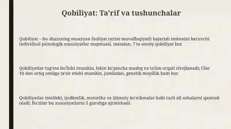 Qobiliyat 3