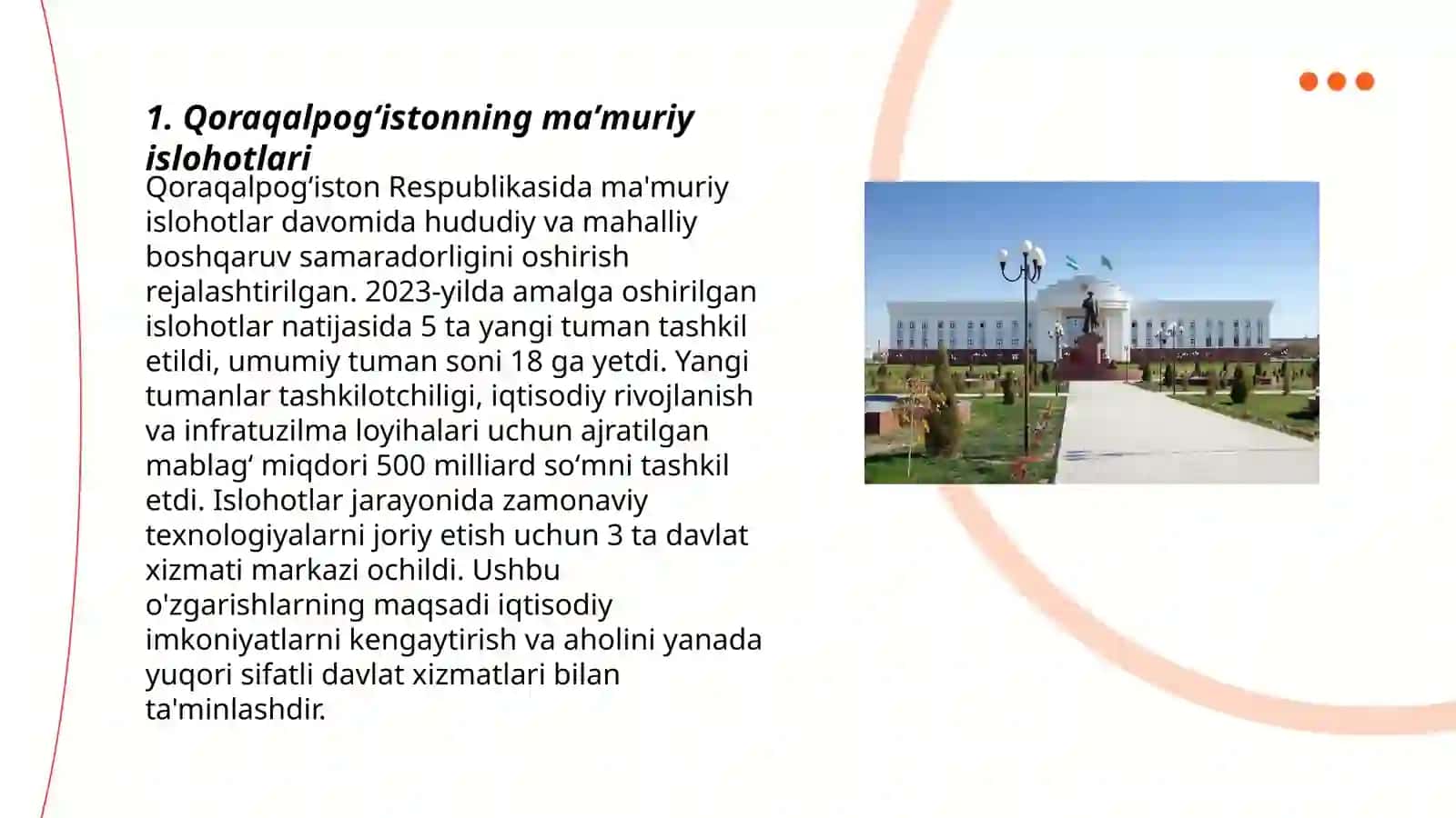 Qoraqalpogʻistonning maʼmuriy islohotlari 3