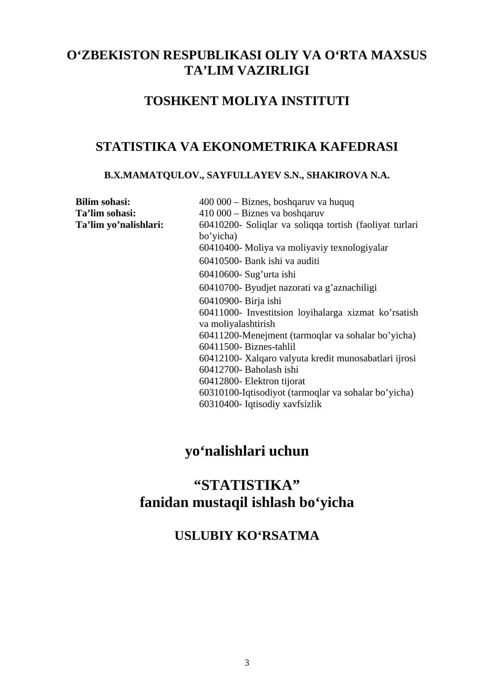 STATISTIKA 3